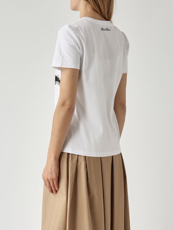 4. T-shirt donna Piacere in cotone Bianco Max Mara Studio 2616971012600