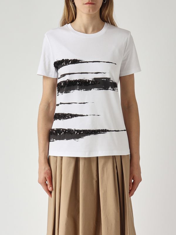 Max Mara Studio Women's Piacere cotton T-shirt - White | Caposerio.com