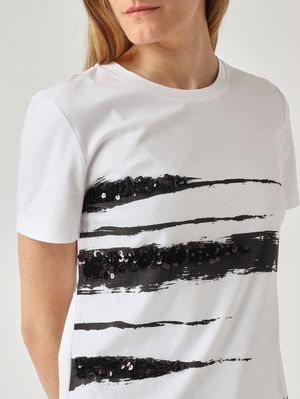 5. T-shirt donna Piacere in cotone Bianco