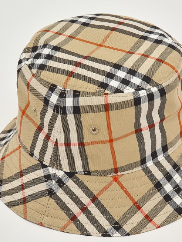 3. Baumwollhut für Mädchen Beiges Karomuster Burberry 8117410
