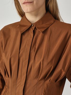5. Abito donna Cera in cotone Cuoio