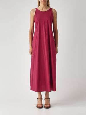 1. Robe pour femme en mélange de soie et de coton Carmin
