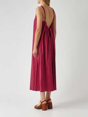 4. Robe pour femme en mélange de soie et de coton Carmin
