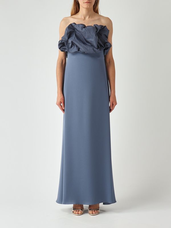 1. Women's Operoso dress in satin and taffeta Teal Max Mara Studio 2616221054600