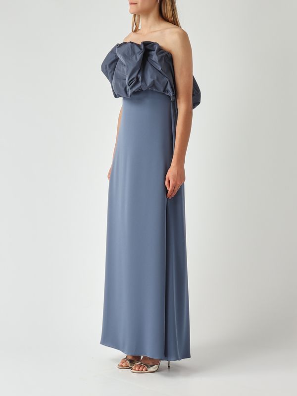 3. Women's Operoso dress in satin and taffeta Teal Max Mara Studio 2616221054600