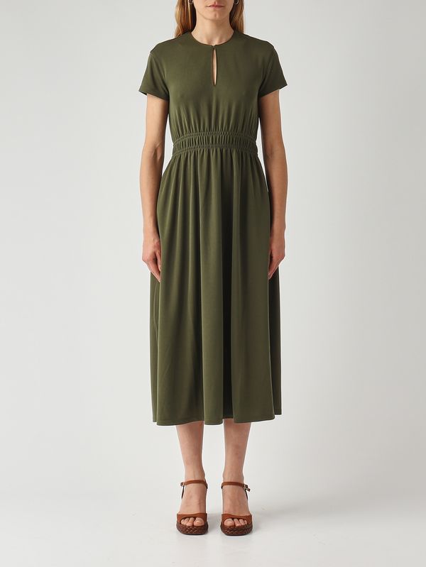 MM Max Mara Cannone women's modal blend dress - Military Green |  Caposerio.com