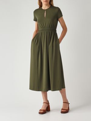 2. Robe femme Cannone en mélange de modal Vert militaire