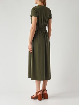 4. Robe femme Cannone en mélange de modal Vert militaire