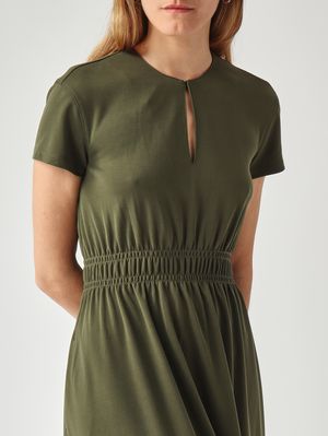 5. Robe femme Cannone en mélange de modal Vert militaire
