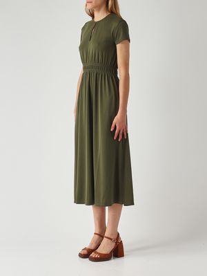 3. Robe femme Cannone en mélange de modal Vert militaire
