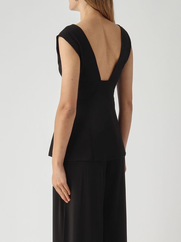 4. Top de mujer Oblare de viscosa elástica Negro Max Mara Beachwear 2616941019600