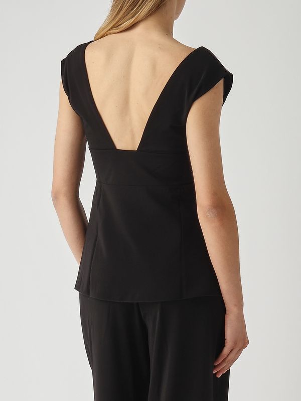 5. Top de mujer Oblare de viscosa elástica Negro Max Mara Beachwear 2616941019600