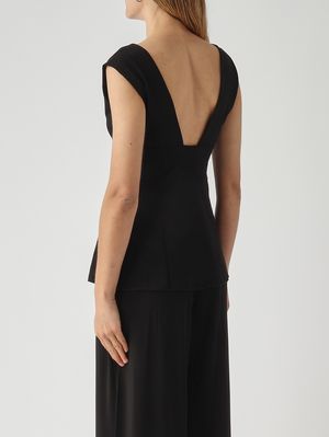 4. Top de mujer Oblare de viscosa elástica Negro