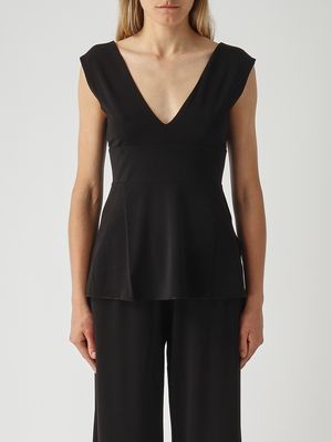 1. Top de mujer Oblare de viscosa elástica Negro