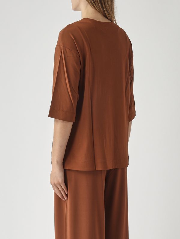 4. Damenbluse Giglio aus Stretch-Viskose Braun Max Mara Beachwear 2616941049600