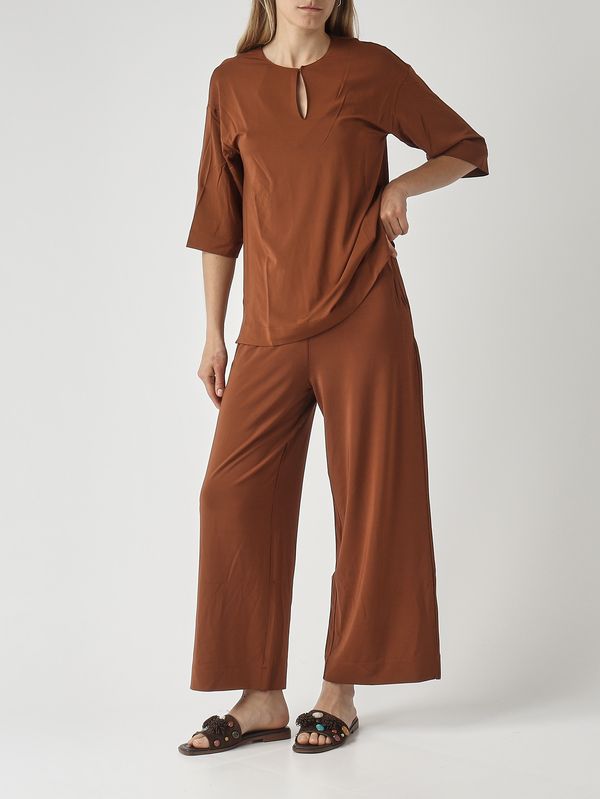 2. Damenbluse Giglio aus Stretch-Viskose Braun Max Mara Beachwear 2616941049600
