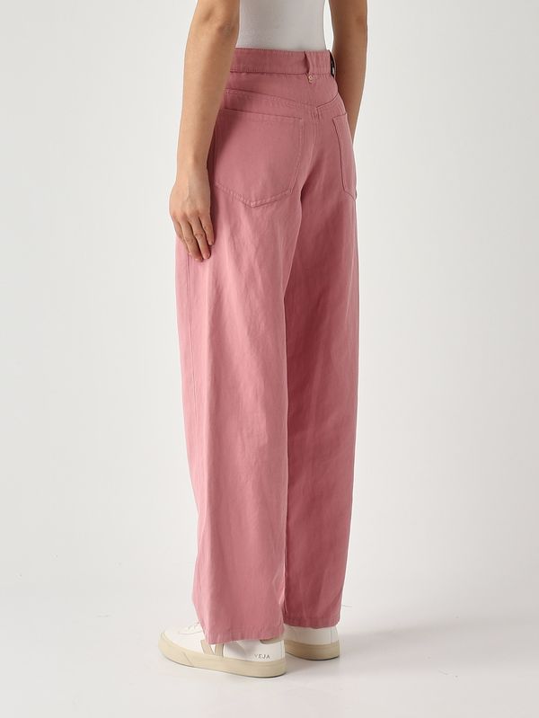 4. Onorata women's trousers in cotton and linen Pink S Max Mara 2619131083600