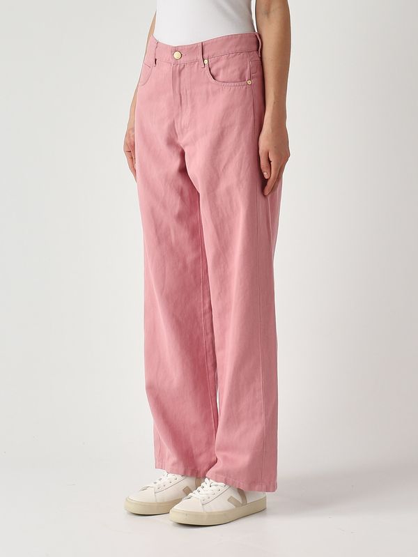 3. Onorata women's trousers in cotton and linen Pink S Max Mara 2619131083600