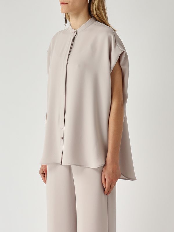 3. Blusa donna in tessuto effetto satin Chantilly Herno bl000045d12875s