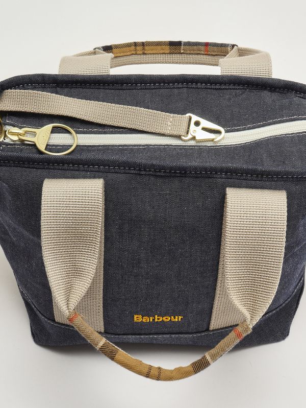 6. Bolso de mujer Mini Mya en tejido vaquero de algodón. Índigo Barbour lba0539