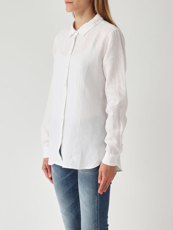 3. Batas de mujer Marine de lino Blanco Barbour lsh1315