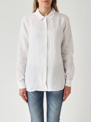 1. Batas de mujer Marine de lino Blanco