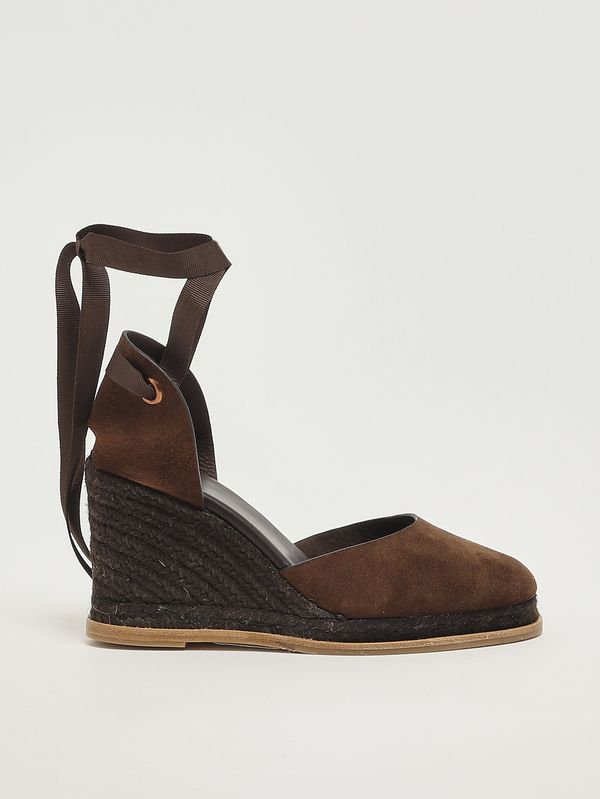 Damen-Keilabsatzschuh Camila aus Wildleder Schokolade Castaner