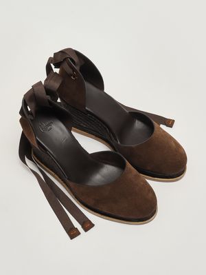 2. Compensées Camila en daim pour femme Chocolat