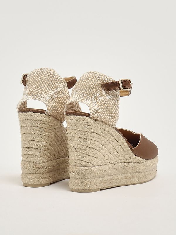 3. Damen-Keilabsatzschuh Chiarita aus Baumwoll-Canvas Moka Castaner chiarita/8edraso