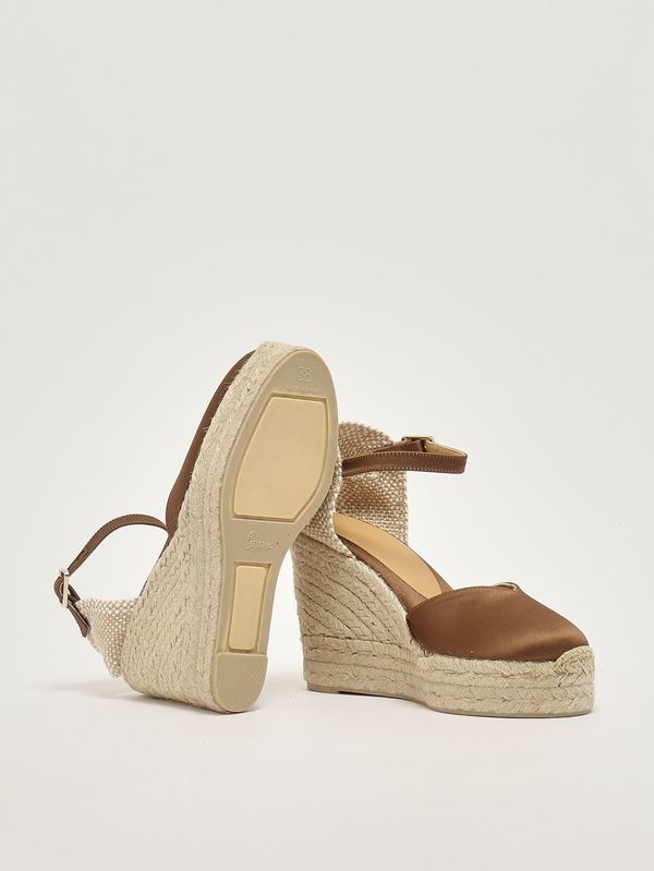 4. Damen-Keilabsatzschuh Chiarita aus Baumwoll-Canvas Moka Castaner chiarita/8edraso