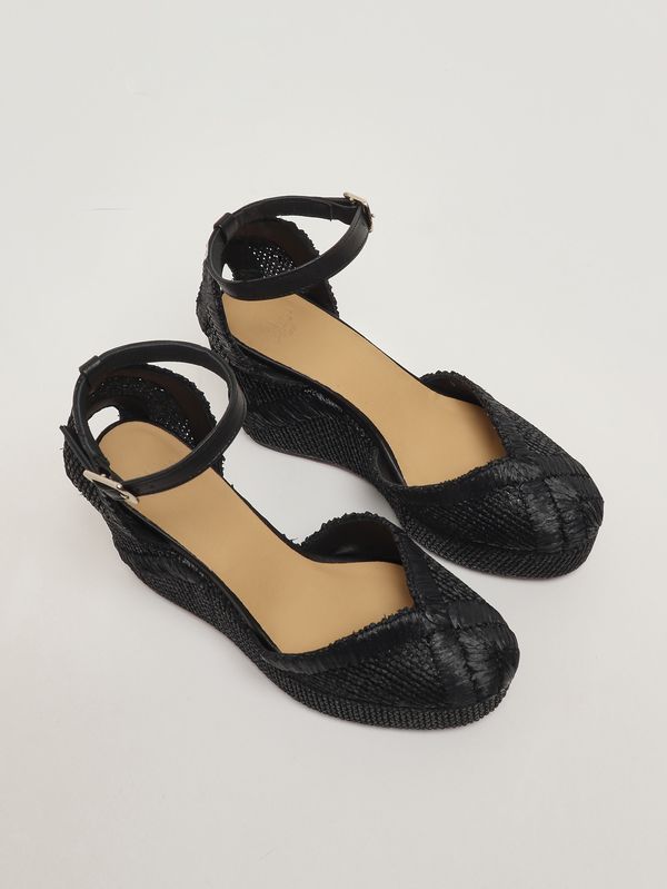 2. Charmie women's raffia wedge sandals Black Castaner charmie/8ed