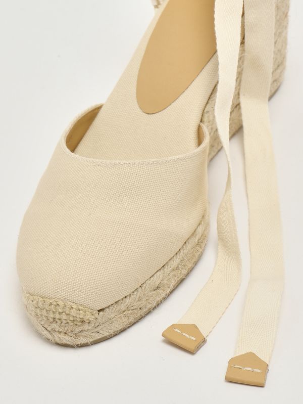 5. Zeppa donna Carina in cotone organico Avorio Castaner carina/6