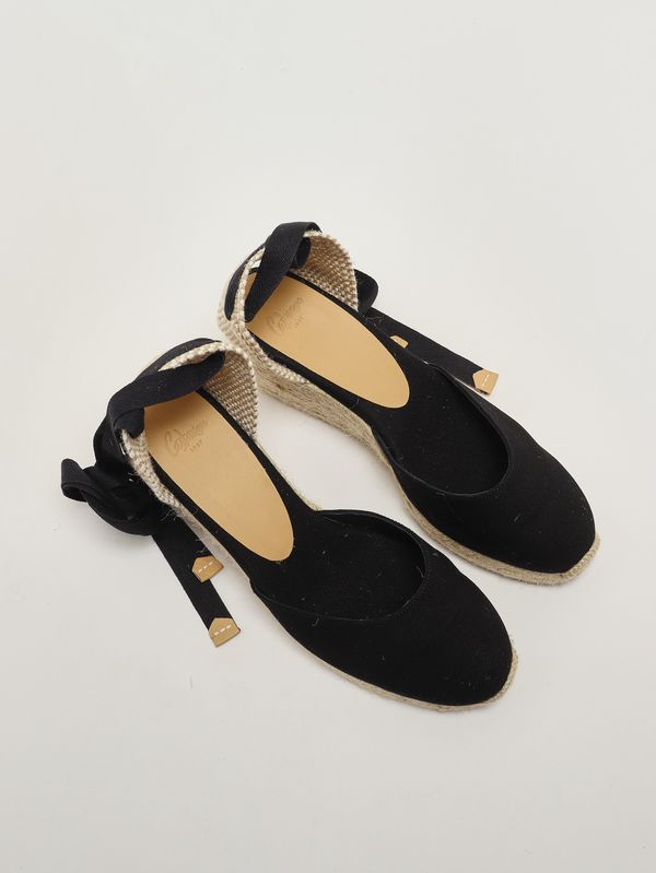 2. Zeppa donna Carina in cotone organico Nero Castaner carina/6