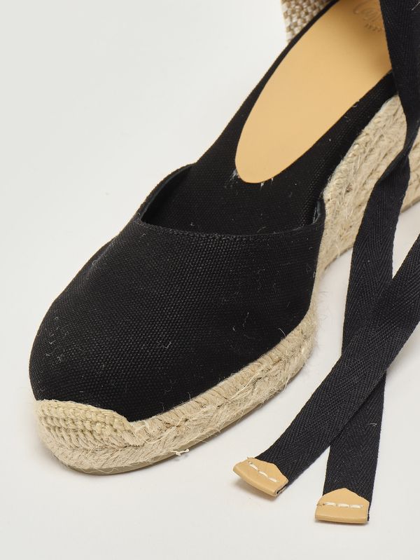 5. Zeppa donna Carina in cotone organico Nero Castaner carina/6