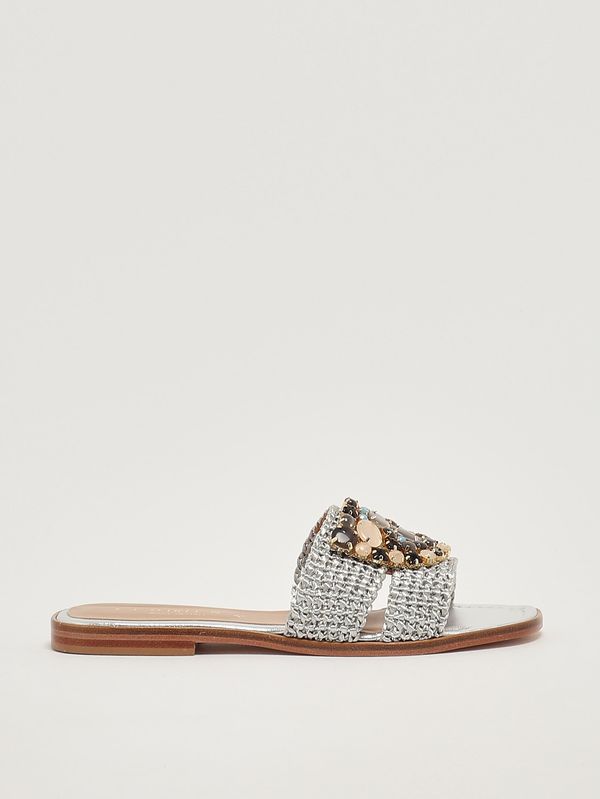 Sandale femme en raphia Argent Fiorina