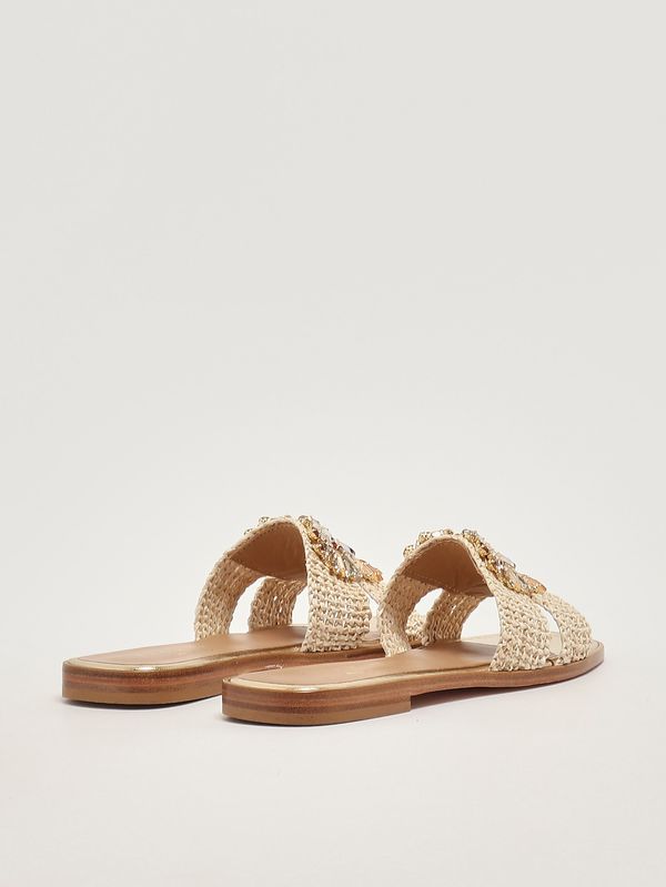 3. Damen-Sandale aus Raffia Creme Fiorina 189528