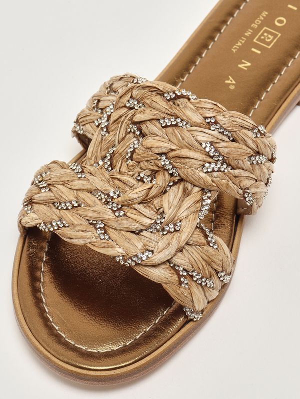 4. Irene women's raffia sandal Leather Fiorina 225830