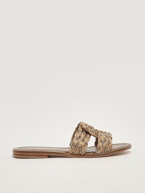 1. Sandalo donna Irene in rafia Cuoio