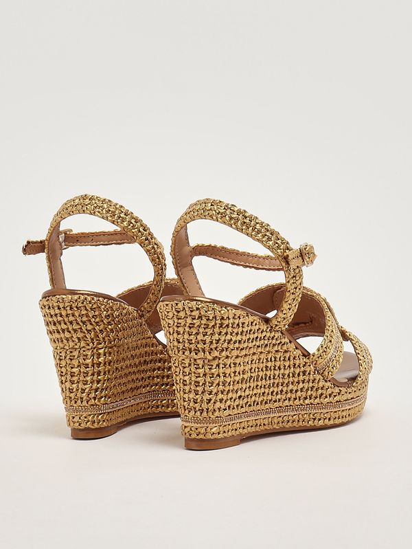 3. Damen-Keilabsatzschuh Adria aus Raffia Bronze Fiorina 198s792s