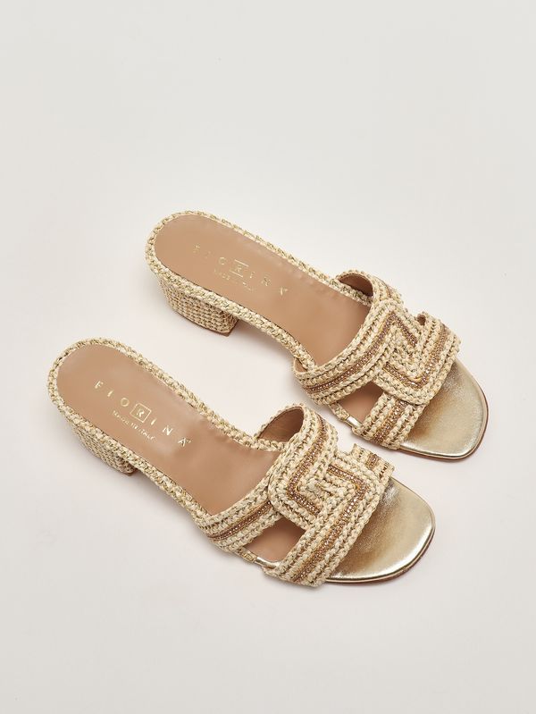 2. Sandale femme Petra en raphia Crème d'or Fiorina 172j782s