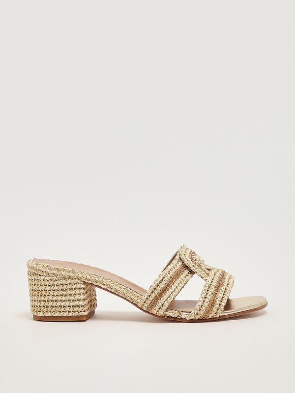 Sandale femme Petra en raphia Crème d'or Fiorina