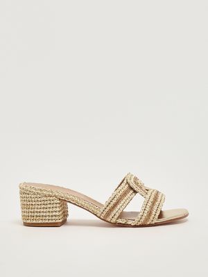 1. Sandale femme Petra en raphia Crème d'or
