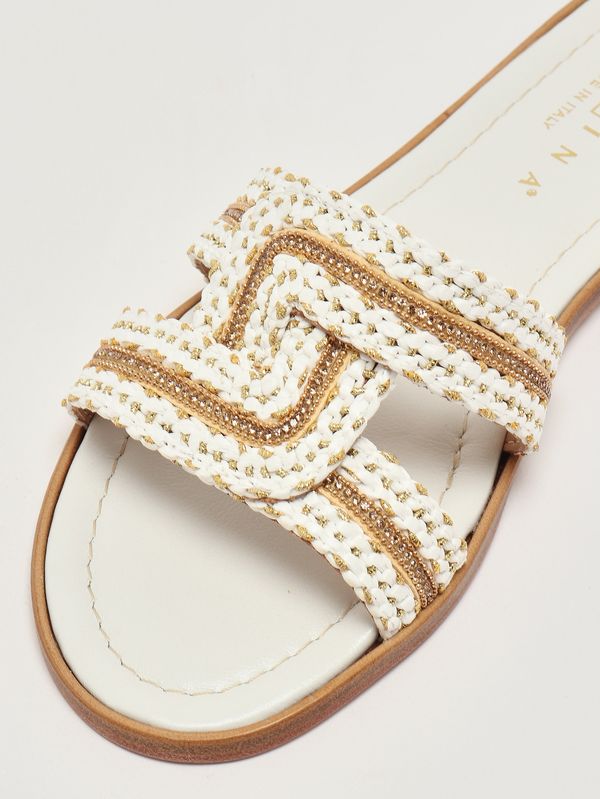 5. Tessa women's raffia sandal White Gold Fiorina s225782s
