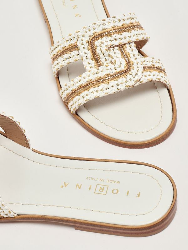 4. Tessa women's raffia sandal White Gold Fiorina s225782s