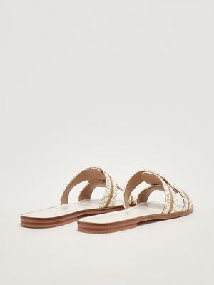 3. Tessa women's raffia sandal White Gold