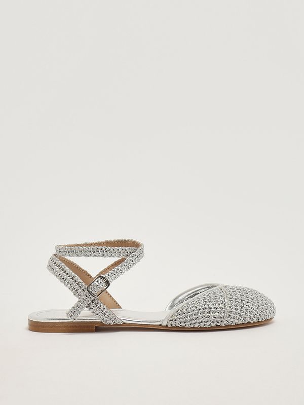Ballerine femme Jessica en raphia Argent Fiorina