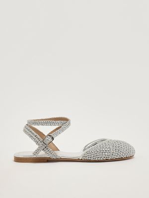1. Ballerina donna Jessica in rafia Argento