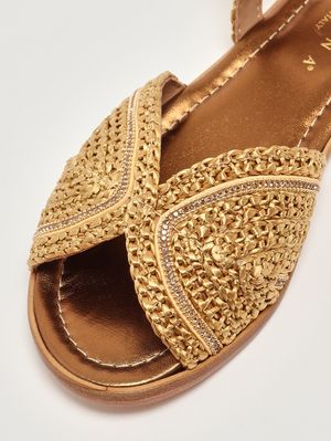 5. Sandale femme Olivia en raphia Bronze