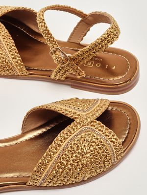 4. Sandale femme Olivia en raphia Bronze