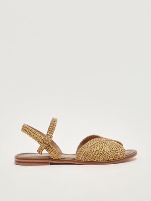 1. Sandale femme Olivia en raphia Bronze
